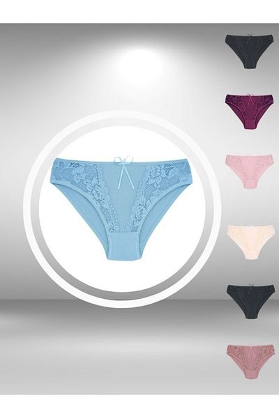 ŞahTan Women's Panties with Lace Detail on the Front