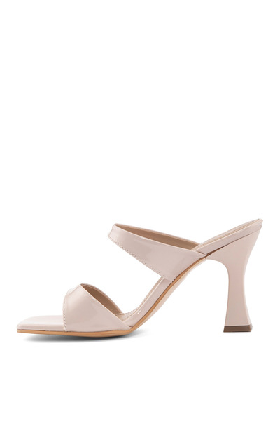 Sole Sisters Heeled Slippers Beige - PERCYN