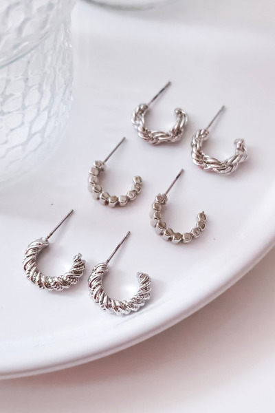 Diloshtrend Design أقراط نسائية مجموعة ترينت مكونة من 6 قطع