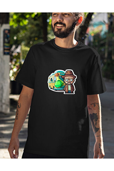 AEMİ Unisex Breaking Bad / Heisenberg Štampano okrugla kragna Oversize kroj T...