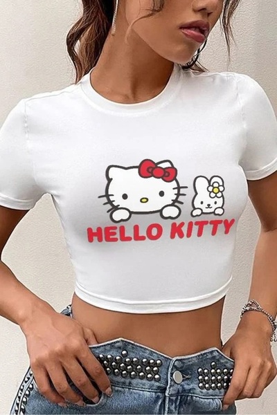 DEEFWEAR Cultură imprimată White Kitty Cat