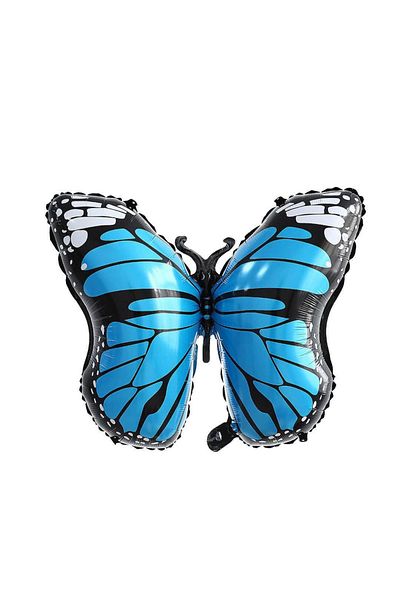 Chuva Blue Butterfly Foil Balloon - 28 Inch (71 cm)