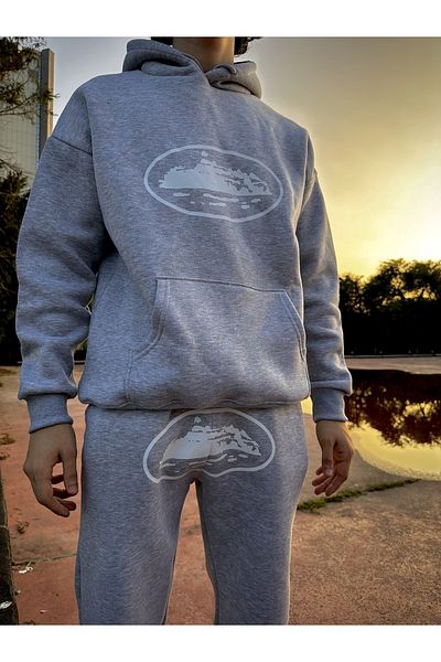 Pisa Art Corteiz Unisex Hoodie Set - Street Wear Style, Printed