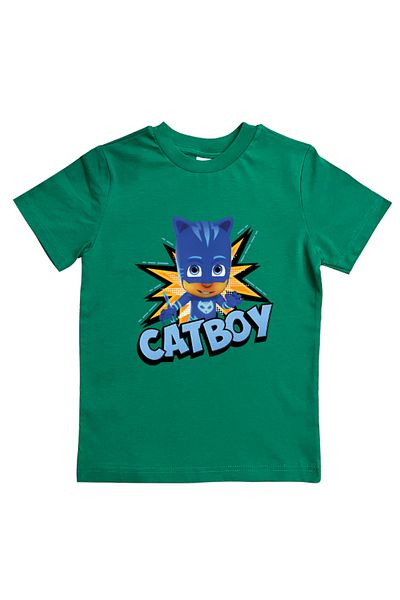 Pj Mask pj masks лятна детска тениска с щампа от пениран памук