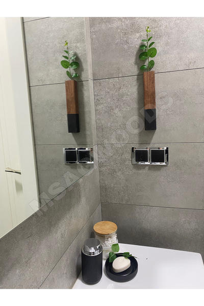 MSAĞWOODS TASARIM AHŞAP ÇİÇEKLİK BANYO MUTFAK KIŞ BAHÇESİ RUSTİK BOHEM YAPAY ...