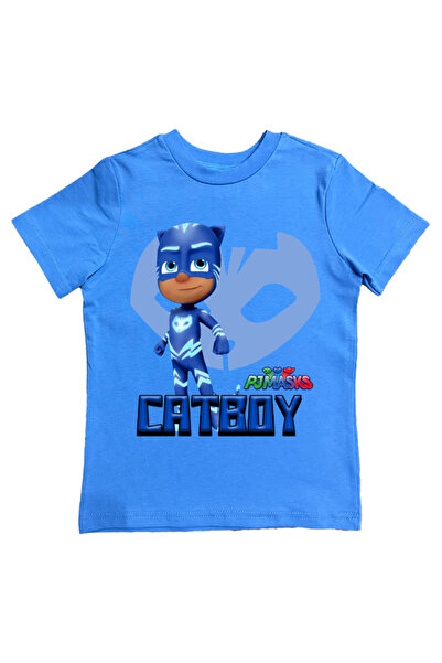 Pj Mask pj μάσκες εμπριμέ βαμβακερό χτενισμένο ύφασμα καλοκαιρινό παιδικό μπλ...