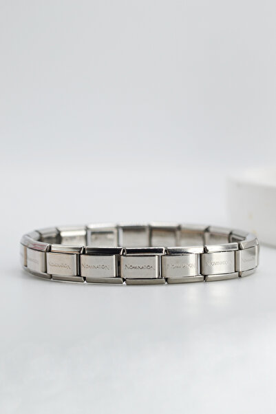 Dia Collet سوار من الفولاذ الفضي اللون موديل العلامة التجارية