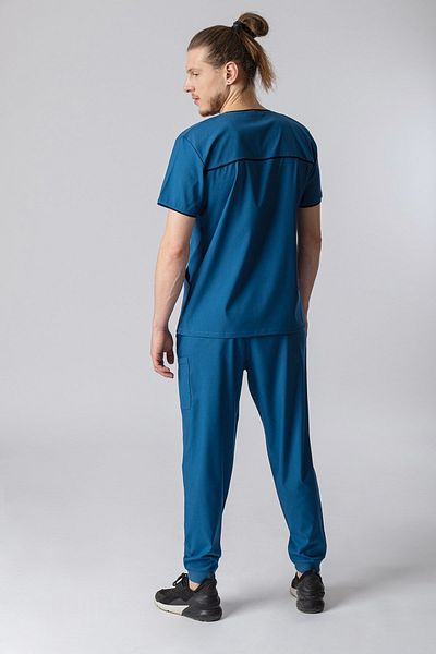 Medikal Dolap Costum Indigo pentru bărbați Bergama Lycra-Doctor Uniformă Asistentă-Scrubs-Imbracaminte chirurgicala