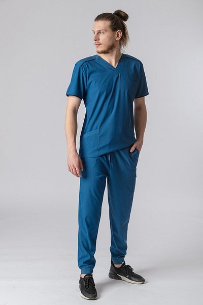 Medikal Dolap Costum Indigo pentru bărbați Bergama Lycra-Doctor Uniformă Asistentă-Scrubs-Imbracaminte chirurgicala