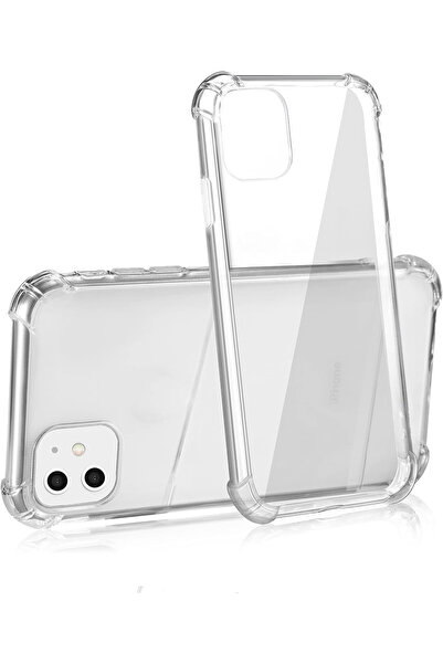 EDELFU iPhone 11 Uyumlu Şeffaf Köşeleri Çıkıntılı Darbeye Dayanıklı Kalın Sil...