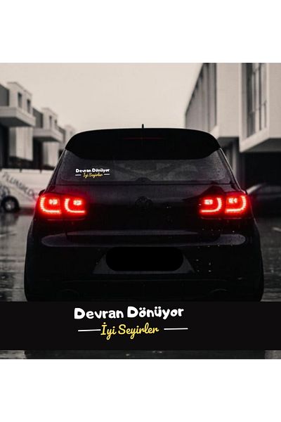 EYBA STİCKER Devran se rotește bine navigație autocolant cu scrisul din spate a vehiculului