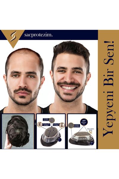 SACPROTEZİM PROTEZ SAÇ AVUSTUSTRALYA 6X9 2 İNCE TELLİ HER YÖNE TARANABİLEN AL...