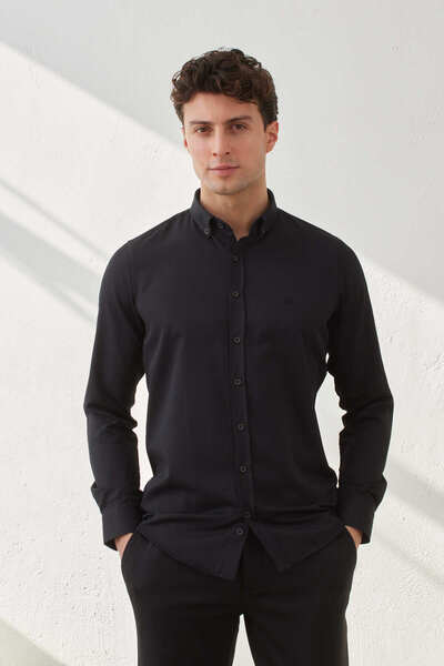 Pietra Paul Slim Fit Çizgili Spor Erkek Gömlek