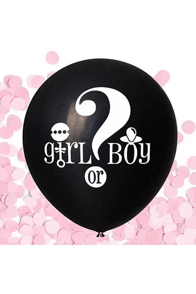 Big Party Gender Balloon with Pink Confetti 36'inch