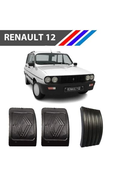 ZETOTO Renault 12 Toros Gas-brake-clutch Pedal Rubber Triple Set