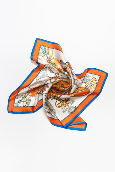 CASHMERE AND SİLK MAWLANA 100% Silk Scarf (50*50)