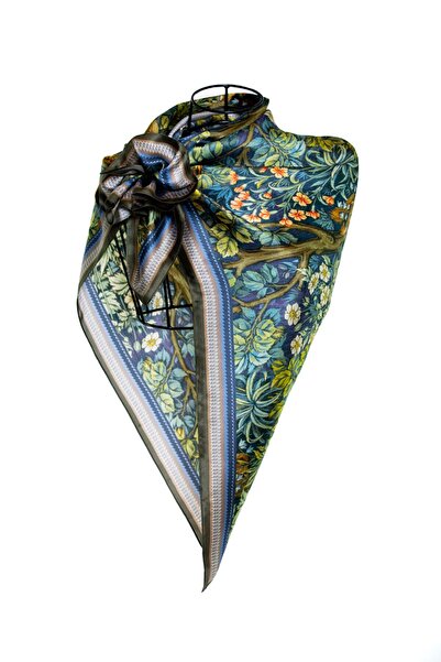 CASHMERE AND SİLK MAWLANA Şal 100% mătase (90X90)