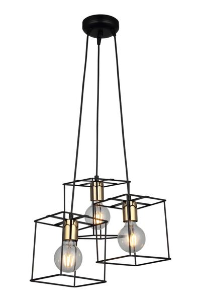 LUCEA Mako 3 Lü Siyah/altın Avize 3xe27