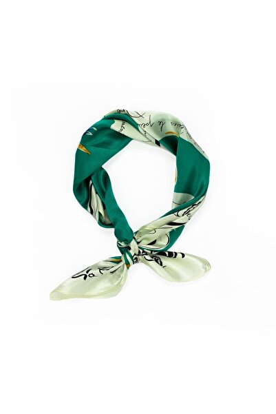 CASHMERE AND SİLK MAWLANA 100% Silk Scarf (50*50)