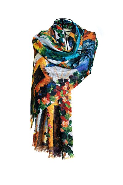 CASHMERE AND SİLK MAWLANA Şal imprimat din caşmir modal