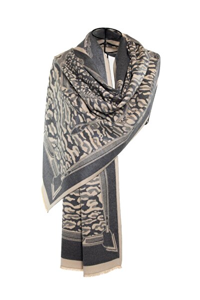 CASHMERE AND SİLK MAWLANA Şal cu imprimeu modal de caşmir (LEMN).