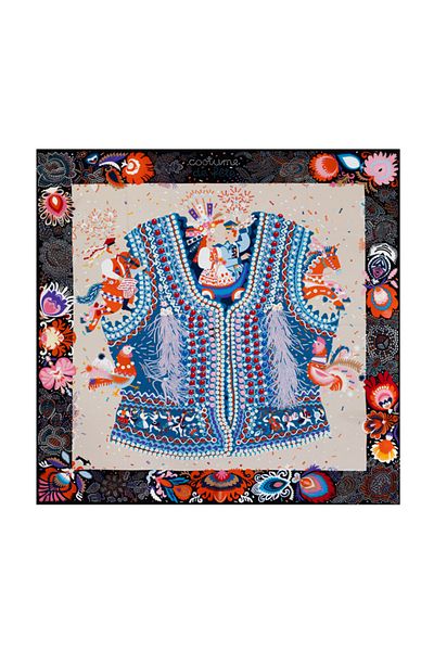 CASHMERE AND SİLK MAWLANA ŞAL 100% MĂTASE (90X90) JACQUARD
