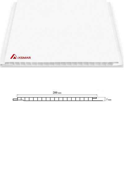 AKSMAR Plastic Hanging Ceiling Lamp White (12 Pieces 2 m Long)