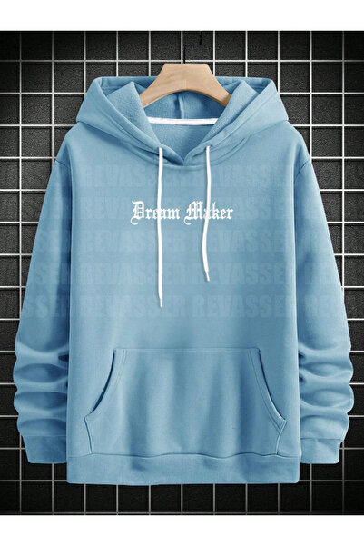 Revasser Unisex The Dream Your Life Baskılı Oversize Bol Kesim Kapşonlu Sweatshirt