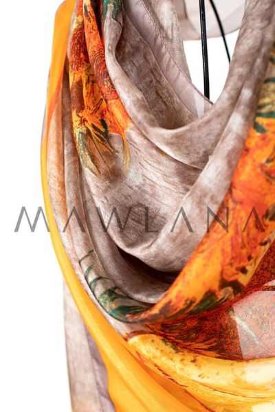 CASHMERE AND SİLK MAWLANA 100% Silk Shawl (180*110)