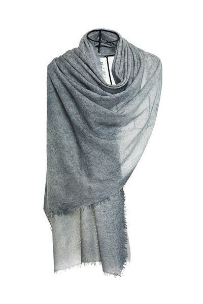 CASHMERE AND SİLK MAWLANA B,b Cashmere Double Color Knitted Shawl