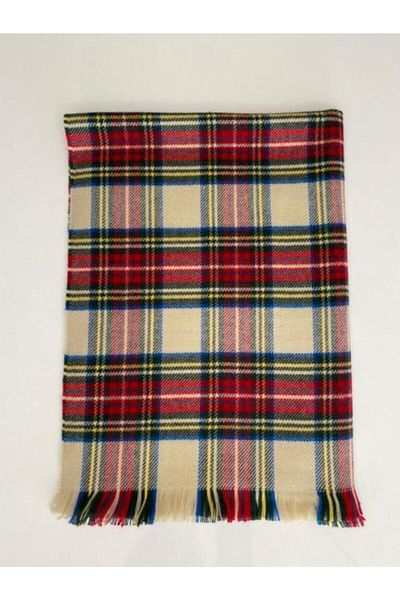 Makro Optik Red Cream Scottish Scarf