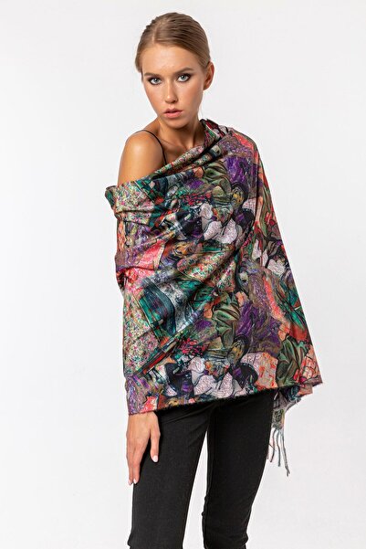 CASHMERE AND SİLK MAWLANA Şal imprimat din caşmir modal
