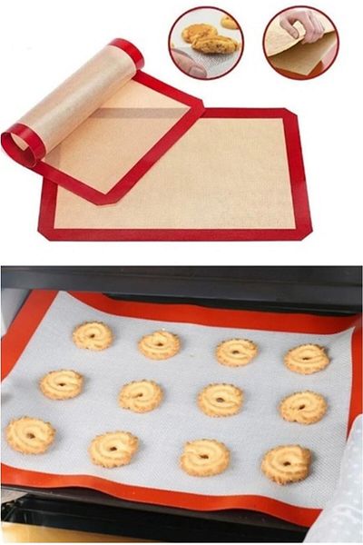 İndirimKap Ovenable Washable Self-Oil Silicone Baking Mat 30x40 Dough Rolling Mat Silpat