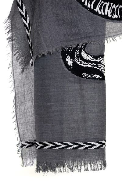 CASHMERE AND SİLK MAWLANA Wool Modal Cashmere Snake Model Shawl
