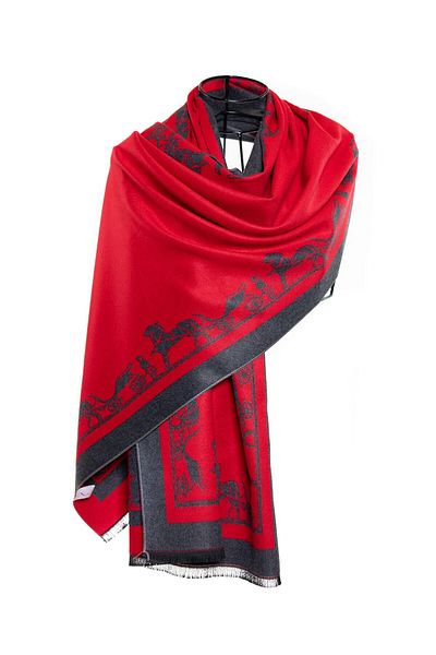 CASHMERE AND SİLK MAWLANA 85% Cashmere 15% Silk Printed Shawl