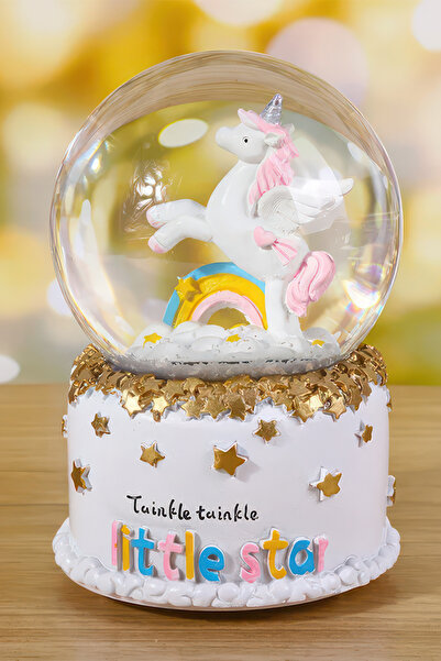 MUJGAN Unicorn Gökkuşağı Şekilli Kar Küresi F