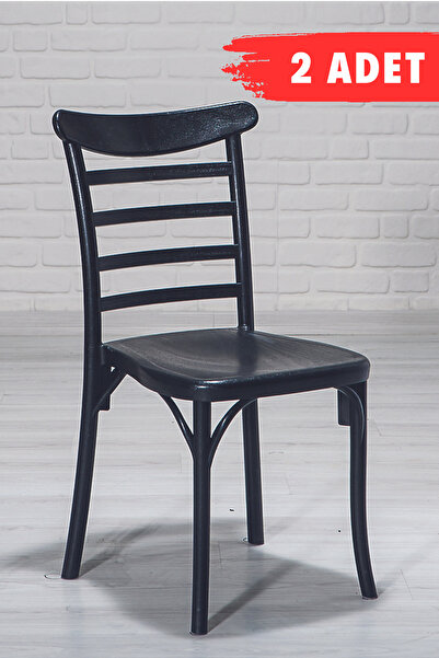SANDALİE 2 Adet / Mutfak&Salon&Bahçe Efes Siyah Sandalye