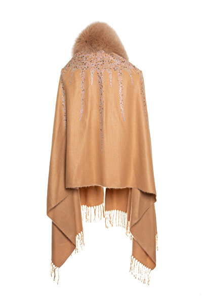 CASHMERE AND SİLK MAWLANA MODAL KAŞMİR KRİSTAL TİLKİ ŞAL