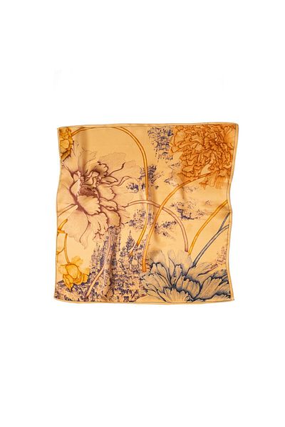 CASHMERE AND SİLK MAWLANA 100% Silk Scarf (50*50)