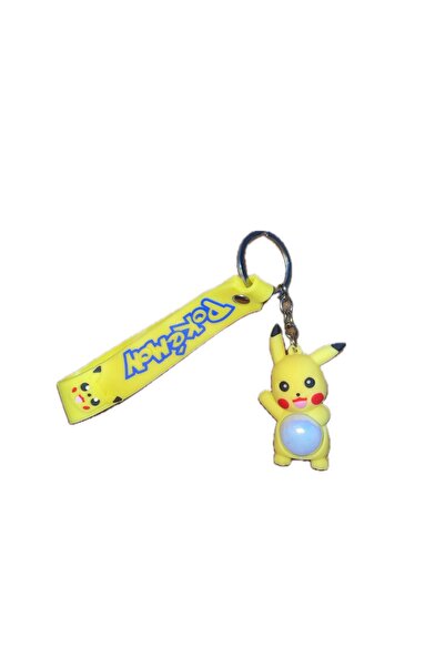 Taşarhome Işıklı Pikachu Pokemon Figürlü Aksesuarları Anahtarlık