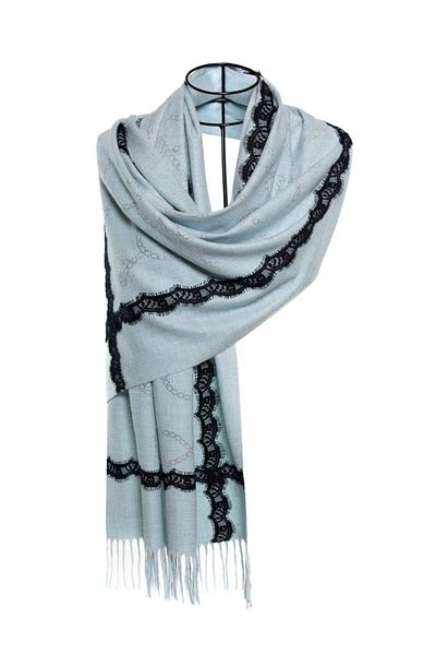 CASHMERE AND SİLK MAWLANA Dantela modală din cașmir și șal de piatră
