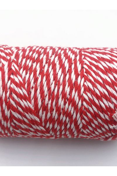 Ebruli Boncuk 200 Meters Martentica Packing Lanyard Red-White New Year