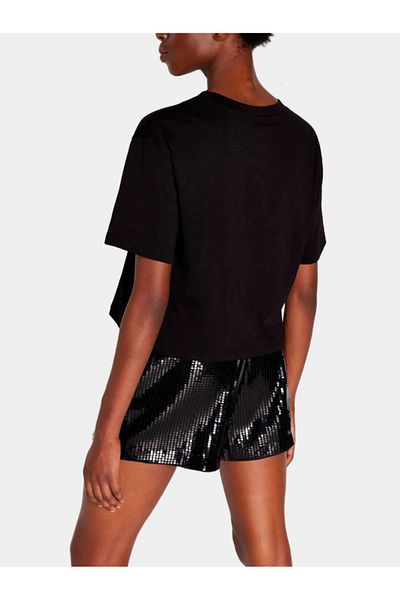 Armani Exchange تي شيرت أسود نسائي