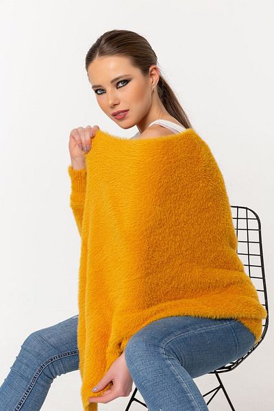 CASHMERE AND SİLK MAWLANA Elephant Feather Poncho