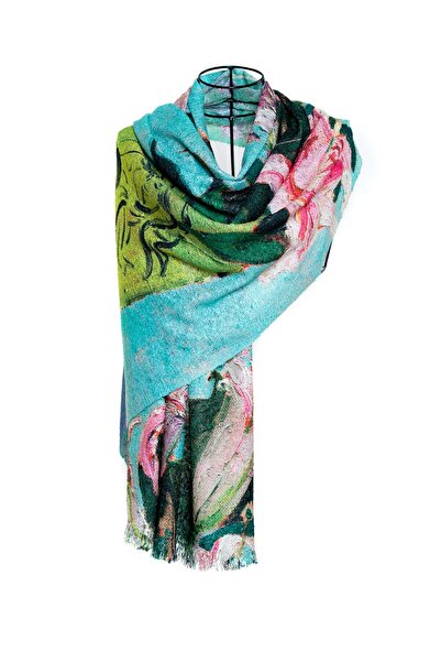 CASHMERE AND SİLK MAWLANA Şal imprimat din caşmir modal