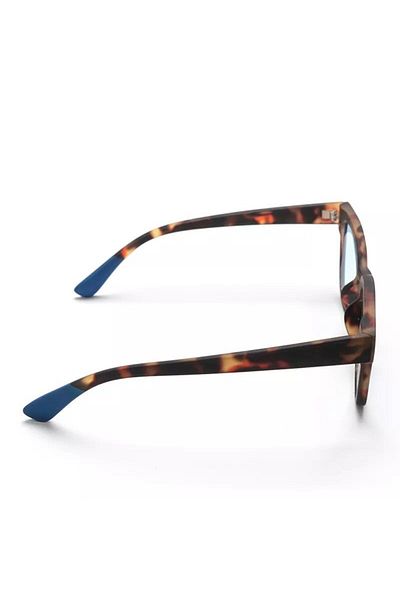 Okkia Giovanni Classic Havana & Blue Unisex Sunglasses Blue Lens