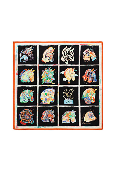 CASHMERE AND SİLK MAWLANA Eșarfă de mătase 50*50 - 100% mătase