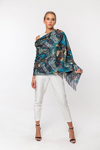 CASHMERE AND SİLK MAWLANA Модальний кашеміровий шарф з принтом