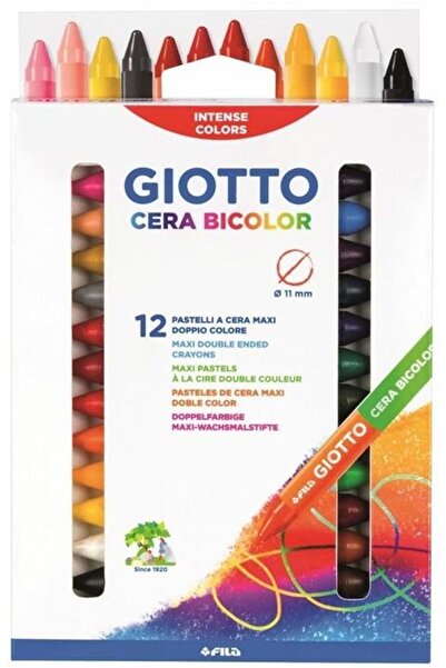 Giotto Cera Bicolor Mum Boya Kalemi Çift Taraflı 12'li Set (24 RENK)