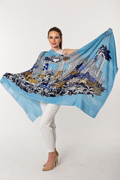 CASHMERE AND SİLK MAWLANA Şal imprimat 100% caşmir